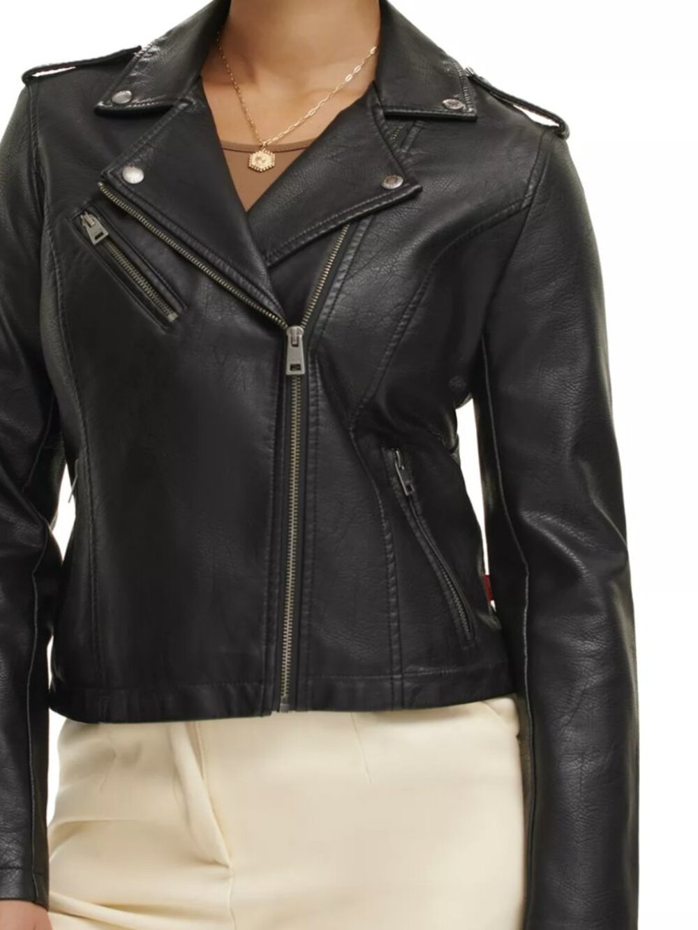 Levi's Faux Leather Asymmetrical Moto Jacket – Biker, Size M